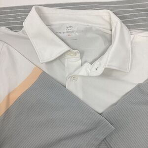 Southern Tide White and Gray Polo Shirt